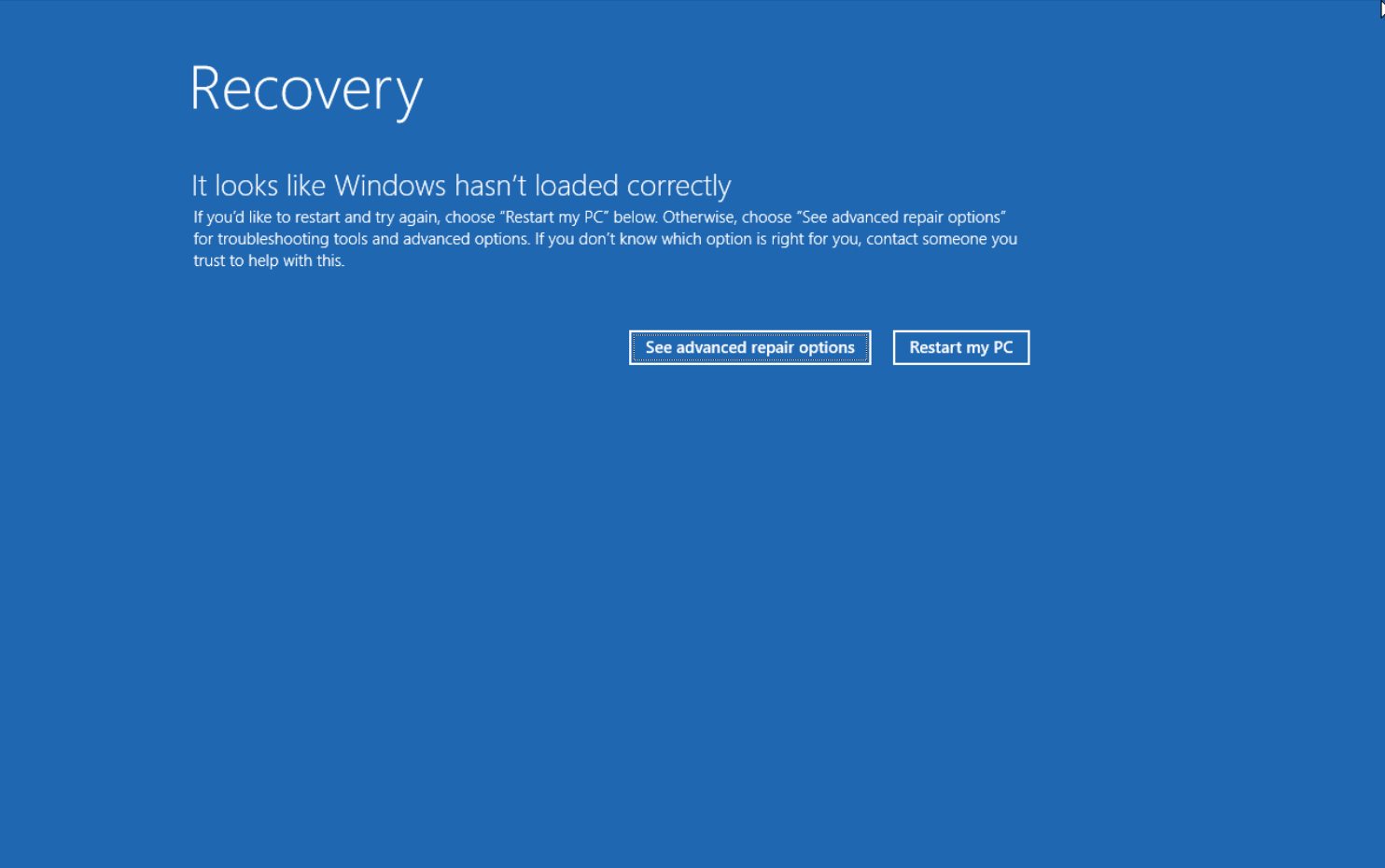windows recovery